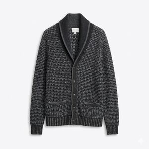 Rag & Bone Target Neiman Marcus Men's Shawl Collar Cardigan Waffle Knit Gray L